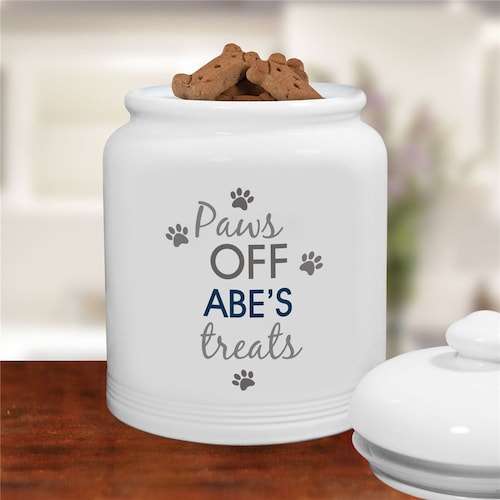 Custom Pet Treat Jar Ceramic Dog Container Etsy