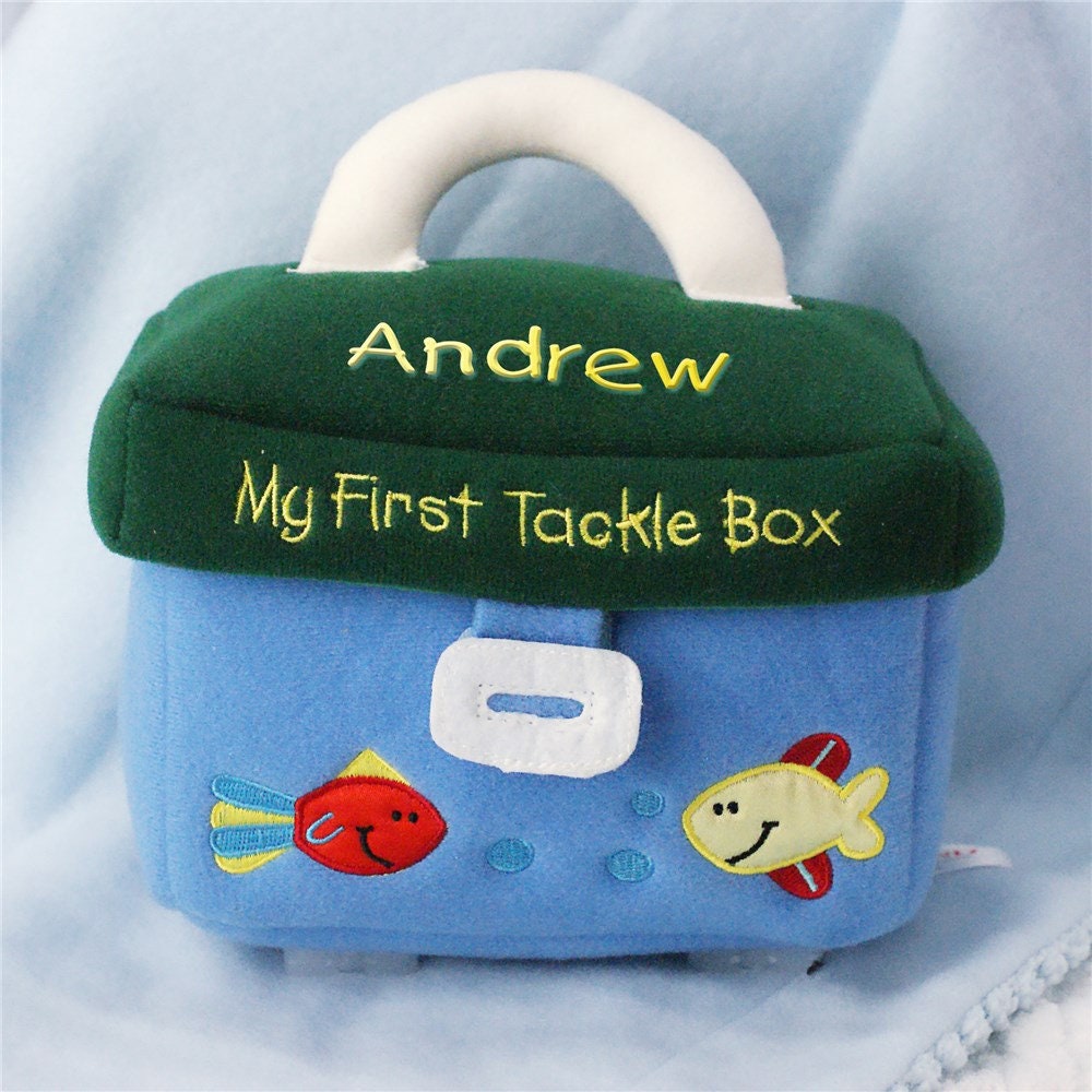 My First Tackle Box Personalized Playset, children's toys, kids play set,  personalized toy, fishing toy, toddler, infant toy, fisherman