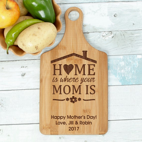 Tabla De Cortar De Bambú Grabada Láser Forma De Árbo... | Envío Gratis