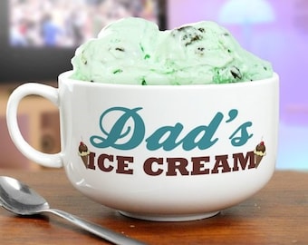 Personalized Ice Cream Bowl, Personalized Dad Ice Cream Bowl, Custom Ice Cream Bowl, Father's Day Gift, For Dad, Ice Cream Gift -gfyU429623
