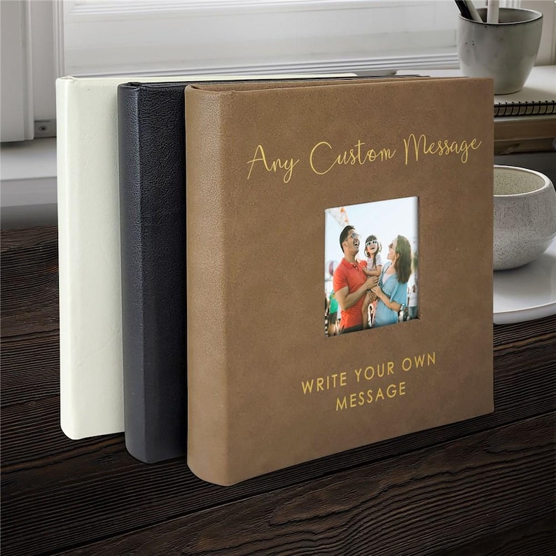 Personalized engraved photo albums