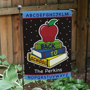 Personalized Back to School Garden Flag, personalized garden flag, garden decor, school flag, back to school, school, back to school flag,