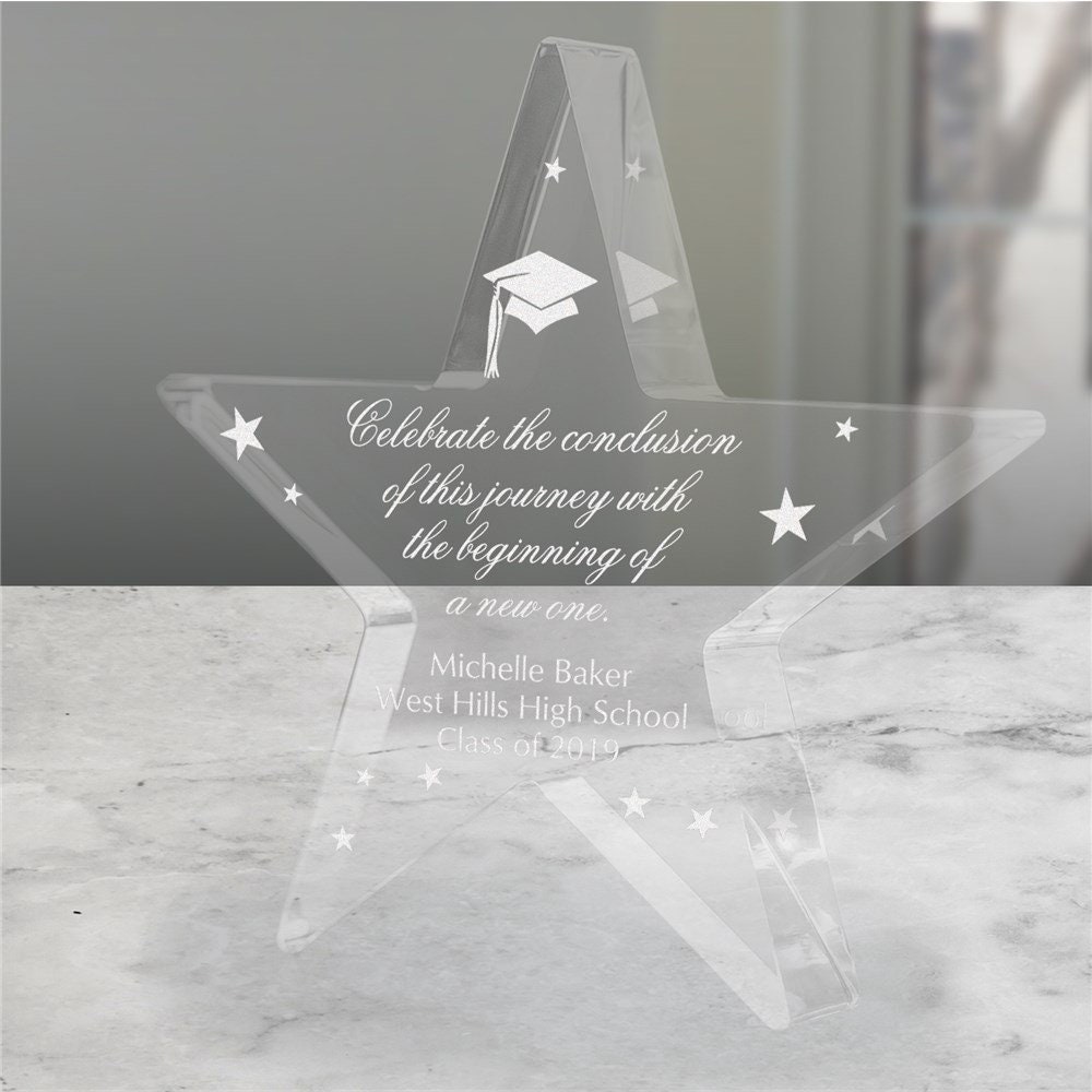 Personalized Acrylic Graduation Star Keepsake, Graduation Gift ...