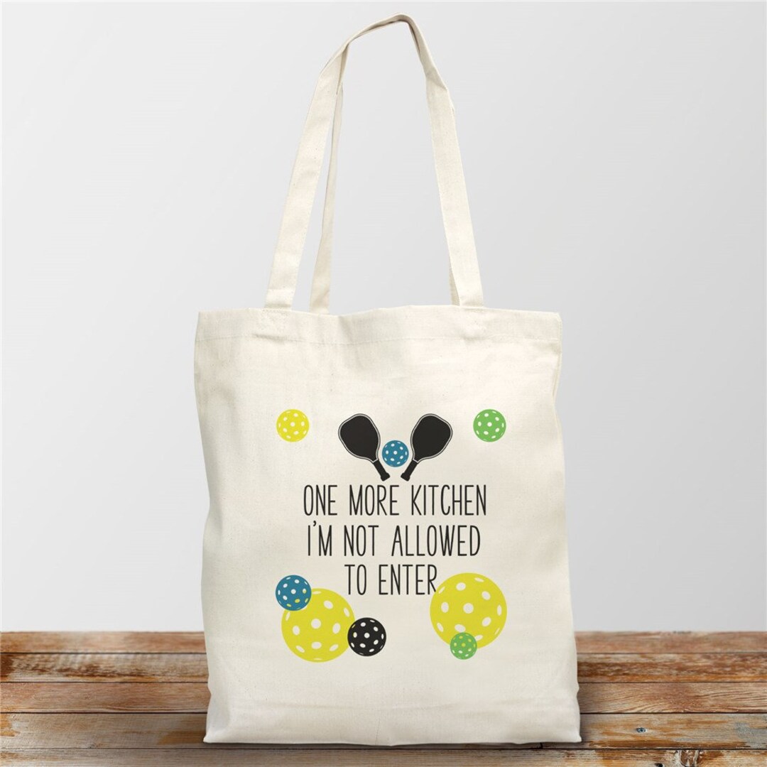 Pickleball Kitchen Tote Bag, for Her, Shopping Bag, Pickleball