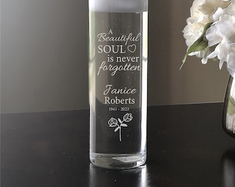 Engraved Your Light Shines Bright Memorial Floating Candle Vase, memorial vase, memorial candle, memorial, glass forever in our heart