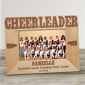 Cheerleading Wood Picture Frame, Custom Picture Frame, Personalized Photo Frame, Cheer Captain Gift, Cheerleader Keepsake, Custom Team Gifts