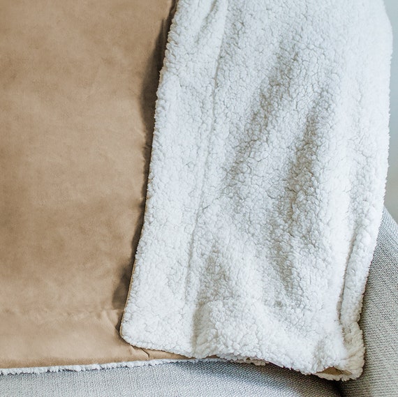 Embroidered 2025 sherpa blanket