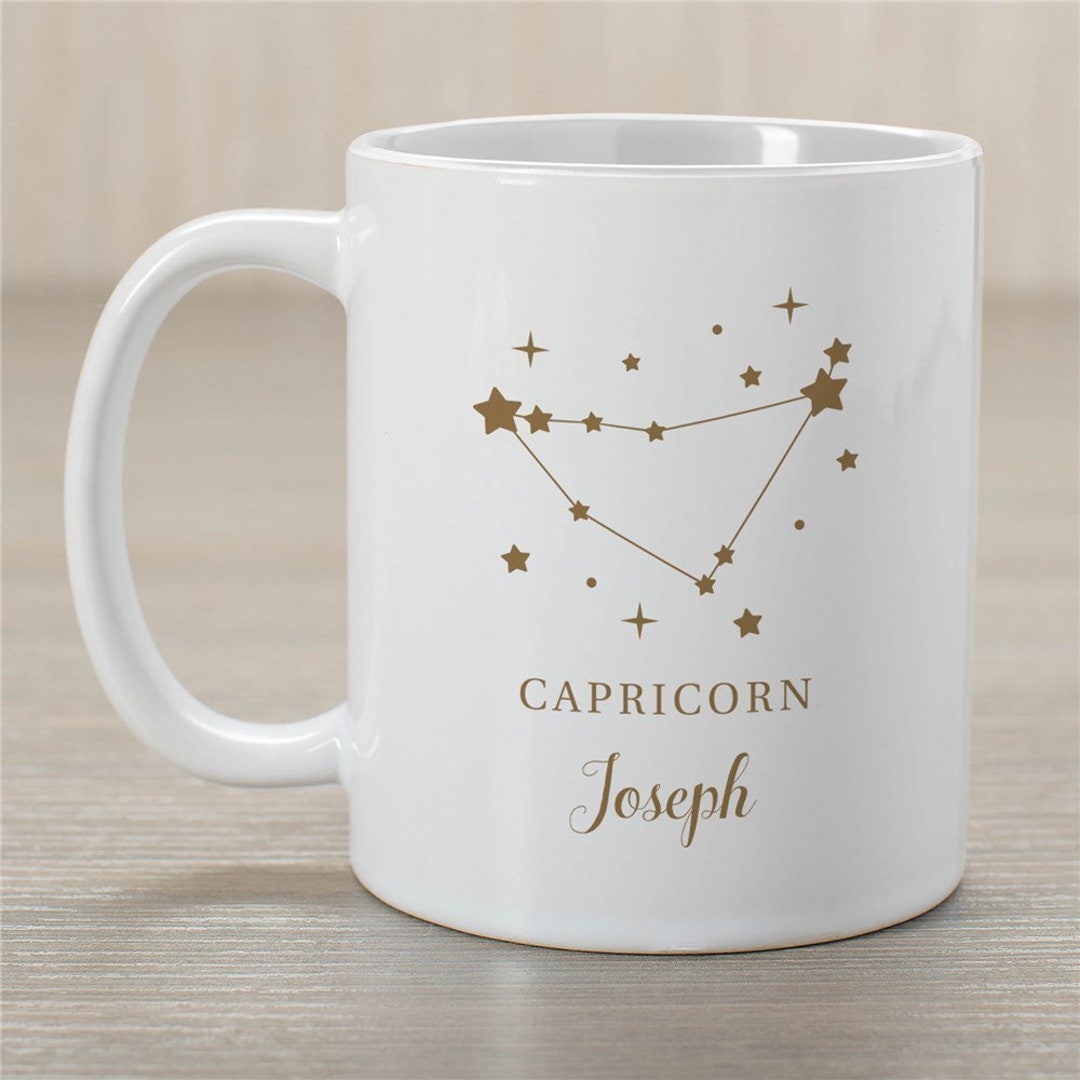 Zodiac Star Sign Personalized Coffee Mug, Zodiac Gift, Pisces, Scorpio
