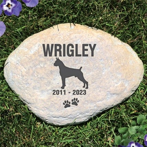 Engraved Dog Memorial Garden Stone, memorial, garden stone memorial, memorial stone, memorial gift for loss of dog, dog breeds gfyL688614