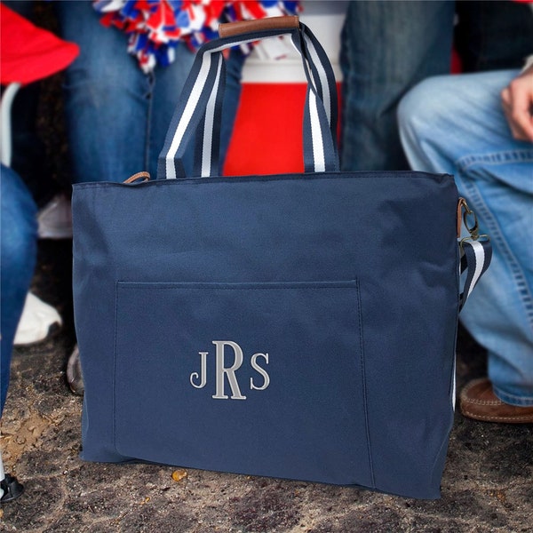 Embroidered Monogram Cooler Tote, Insulated Tote Bag for Picnic, Custom Tote, Soft-Sided Cooler Bag, Graduation Gift, Gifts For Him, Dad