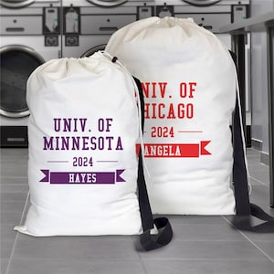 Laundry Bag, Personalized Laundry Bag For College Students, Dorm Essentials, College Student, Drawstring Laundry Bag, College Freshman Gift