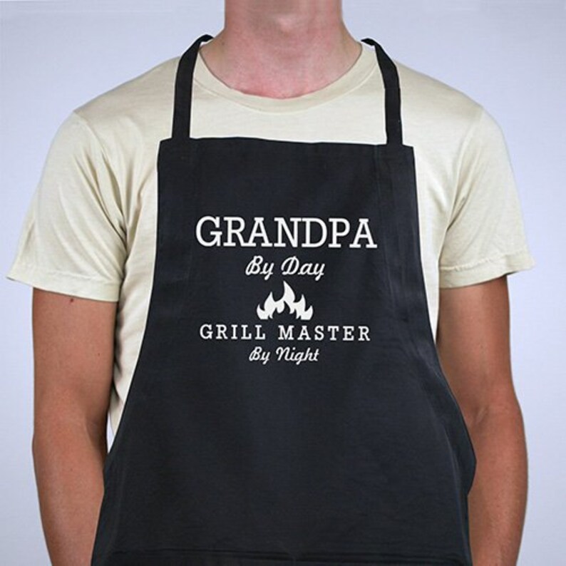 Colorful Personalized Grill Master Apron, for Dad, Grandpa, Father's