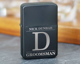 Engraved Groomsmen Lighter, wedding favor, groomsman gift, custom lighter, engraved lighter, wedding party gift, bridal party -gfyL772787