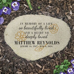 Angel Wings Heart Memorial Stone - Garden Stepping Stone In Memory Of Loved Ones, Sympathy Gift