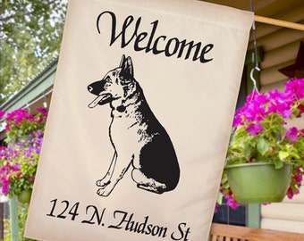 Personalized Dog Breed Welcome House Flag [house flag, large house flag, dog breed, outdoor flag, personalized, welcome -gfy83025422L