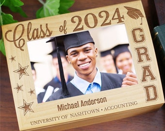 Engraved Congratulations Grad Photo Keepsake Box, graduation gift, personalized grad gift, class of 2024, congrats grad, class of 24