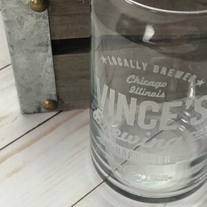 Engraved Craft Beer Brewing Co. Beer Can Glass, beer gift, custom beer can, personalized beer can glass for dad, beer glass gfyL10368118 image 2