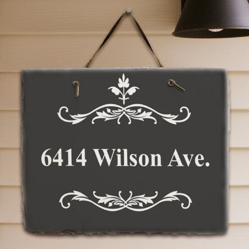 Filigree Welcome Slate Plaque Welcome Sign Home Decor - Etsy