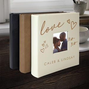 Personalized Photo Album, Valentines Day Photo Gifts, Engraved Anniversary Photo Album, Custom Couples Gift, Romantic Keepsake Album
