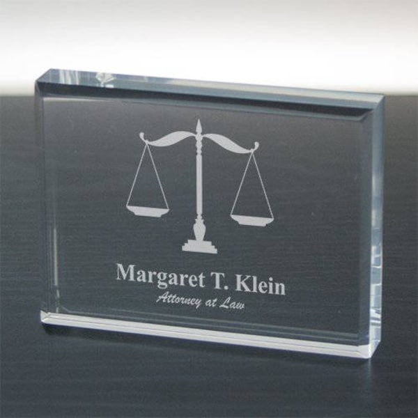 Lawyer Personalized Keepsake Paperweight, Acrylic, Scales, Attorney, Law, Keepsake, Personalized, Custom, Balance, Engraved -gfy727073