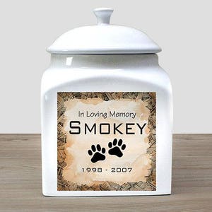 In Loving Memory Ceramic Personalized Pet Urn, pet memorial, dog memorial, pets, ceramic, memorial, personalized, memorial gift, cat urn