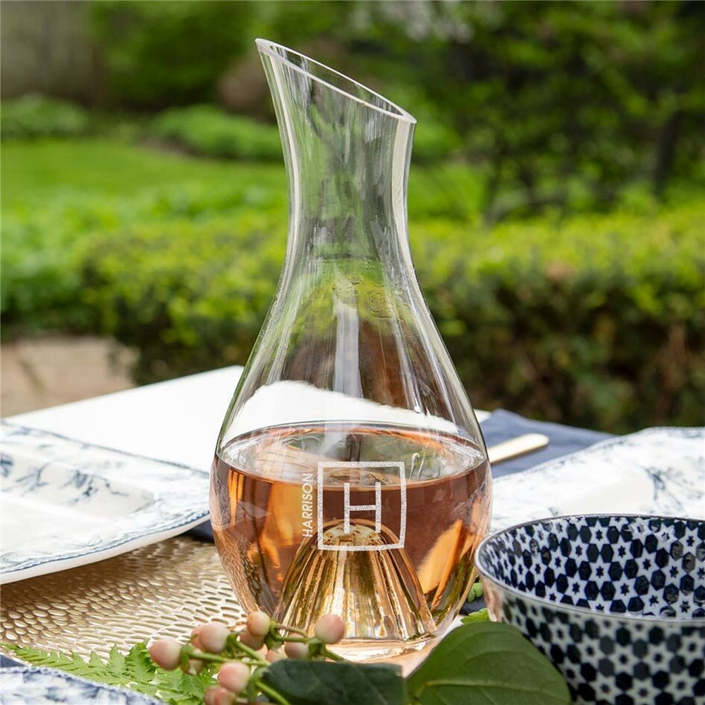 Etched Floral Glass Decanter – Madame de la Maison