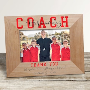 Personalized Coach Gift, Coach Picture Frame, Basketball Coach Gift, Baseball Coach, Wrestling, Football, Photo Frame, Team Gift, Soccer