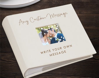 Engraved Any Custom Message Photo Album, Baby Photo Album, Holds 200 4x6 Photos, Custom Photo Album, Wedding Photo Book, Family Scrapbook