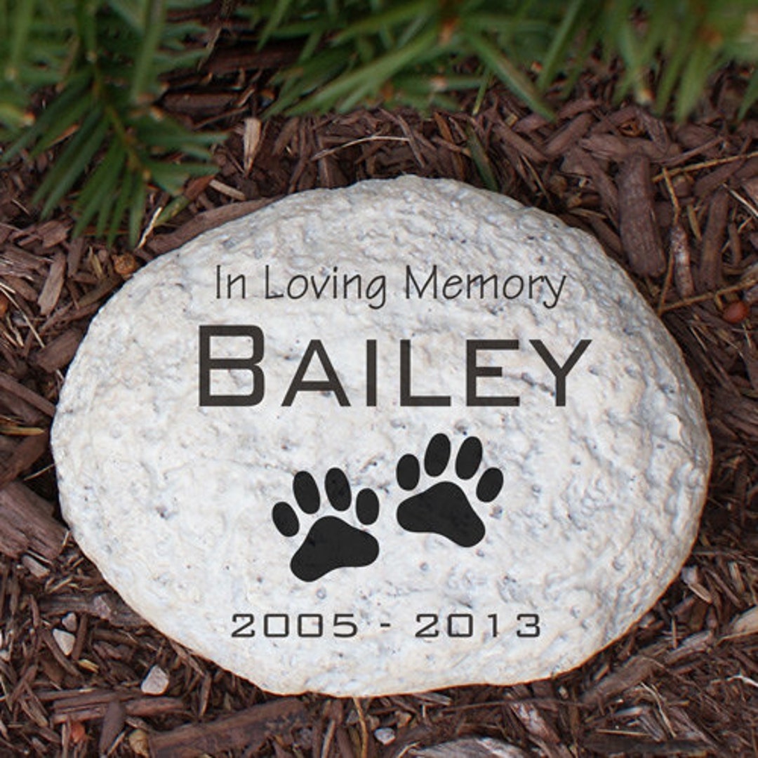 Personalized Pet Memorial Garden Stone, Dog Memorial, Dog Headstone