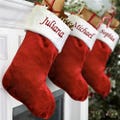 Personalized Christmas Stocking, Red Plush Embroidered Christmas Stocking With Name, Custom Family Stockings, Holiday Decor, Christmas Gifts
