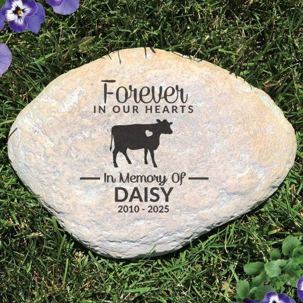 Engraved Ranch Animal Memorial Garden Stone, memorial garden, sympathy gift, remembrance, in memory of, horse memorial, donkey memorial