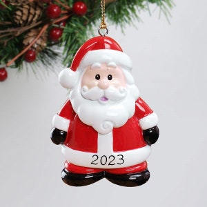 Personalized Santa Christmas Ornament, Custom Christmas Ornament, Santa Ornament, Santa Outfit Ornament, Christmas Gift, Holiday Ornament