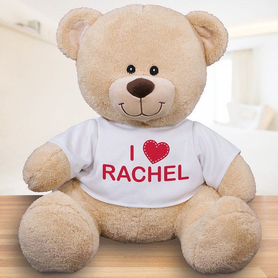 Personalised T-Shirt Teddy Bear 5 Colour - Custom Print Bear 24 Cm Sitting (M) E - Foto 9