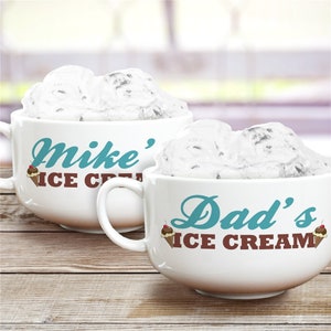 Personalized Ice Cream Bowl, Personalized Dad Ice Cream Bowl, Custom Ice Cream Bowl, Ice Cream Gift, Kids Ice Cream Bowl, Christmas Gift