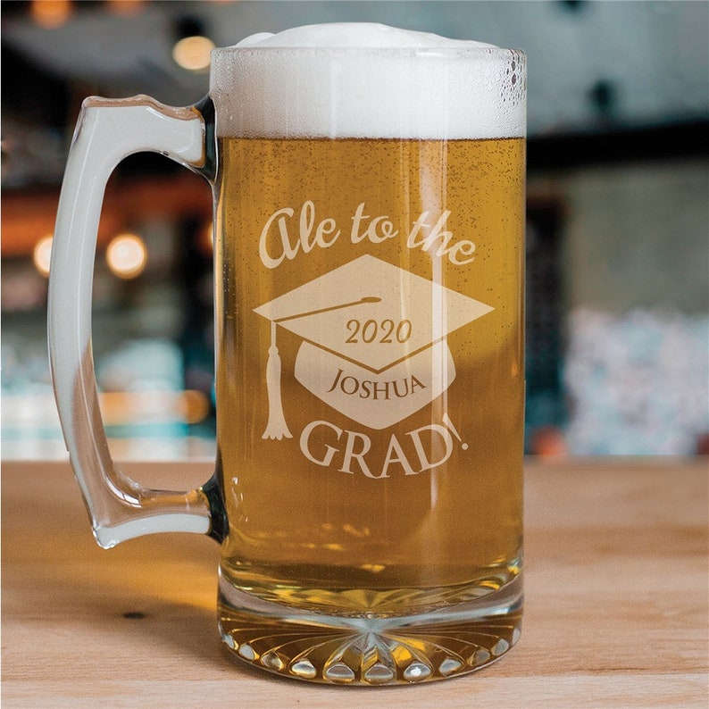 Engraved Graduation Glass Mug personalized graduation 2020 Etsy