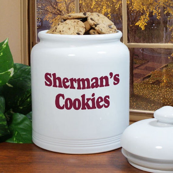 Any Message Personalized Ceramic Cookie Jar cookie jar Etsy