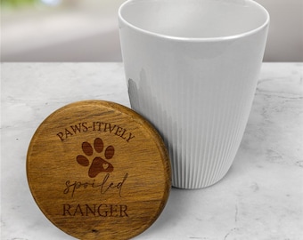 Pawsitively Spoiled Engraved Canister, Dog Treat Container, Pet Gifts, Custom Kitchen Storage Container, Cat Treats Canister, home gifts