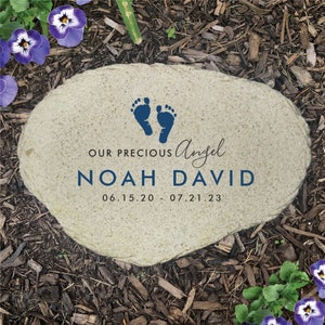 Personalized Our Precious Angel Flat Garden Stone, In Loving Memory, Sympathy Gift, Loss of Loved One, Miscarriage, Child Loss, Memorial