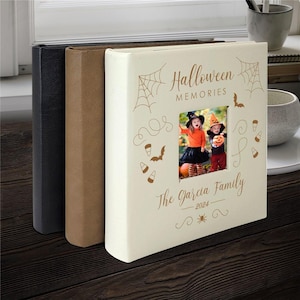 Halloween Photo Album, My First Halloween Keepsake, Halloween Memories, Grandkids Photo Album, Engraved Photo Album, Personalized Album