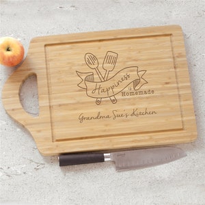 Engraved Happiness is Homemade Cutting Board, Custom Cutting Board, Charcuterie Board, Housewarming Gift, Custom Kitchen Decor, Gift For Her