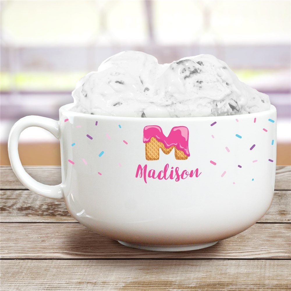 Fun Unique PersonalIzed Name Ice Cream Bowl