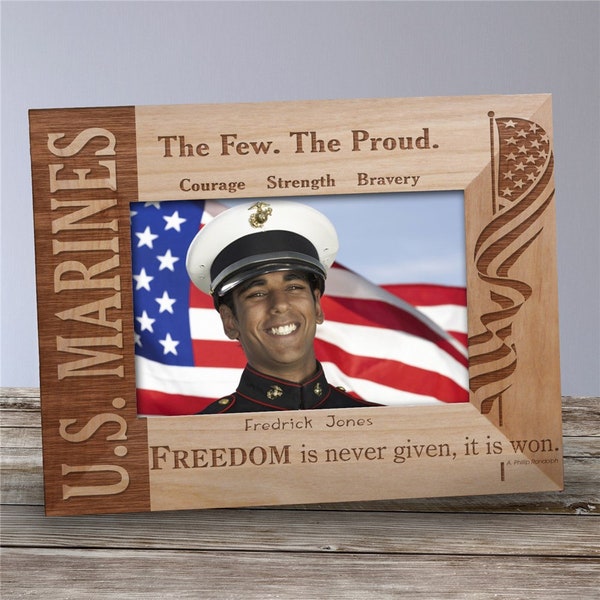 Usmc Picture Frame Etsy