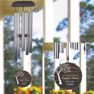 Personalized Memorial Wind Chime, Memorial Wind Chime, Custom Wind Chime, Loss of Loved One, Memorial Gifts, Sympathy Gift, In Loving Memory