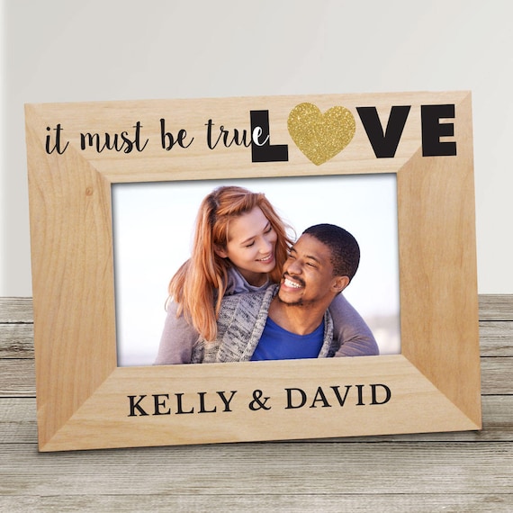 It Must Be True Love Personalized Wood Frame, Couples Gift, Love,  Valentine's Day Gift, Anniversary, Anniversary Gift, Hearts gfy9122861 