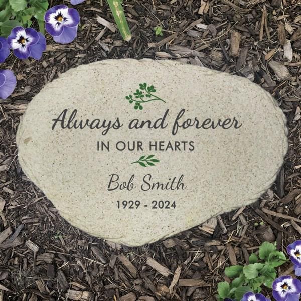 Personalized Memorial Stone, Garden Memorial Stone, Always And Forever In Our Hearts, Sympathy Gifts, Loss Of Loved One, Bereavement Gift