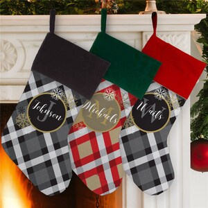 Dashing Through The Snow Personalized Christmas Stocking, 2025 Christmas, Snowflake Stockings, Christmas Decor, unique family stockings