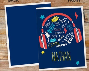Custom Headphones Label Personalized Headphone Label Name Decal // Back to  School Labels 