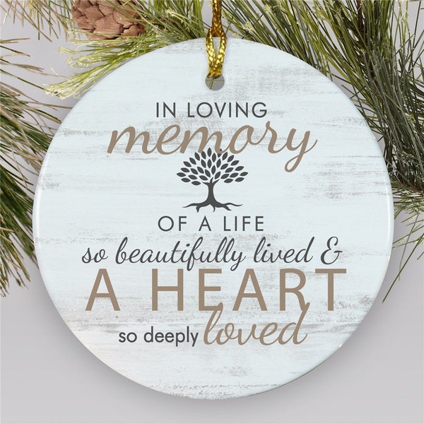In Memory Of A Life So Beautifully Lived Memorial Christmas Ornament, Memorial Ornament, Christmas Tree, In Loving Memory -gfyNPU1372810