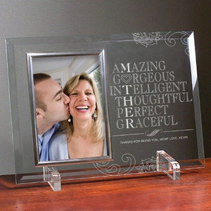 Engraved Mother Glass Picture Frame, Mother's day gift, Mother's day frame, Mom gift, Mom frame, engraved frame, personalized -gfy8575548SL