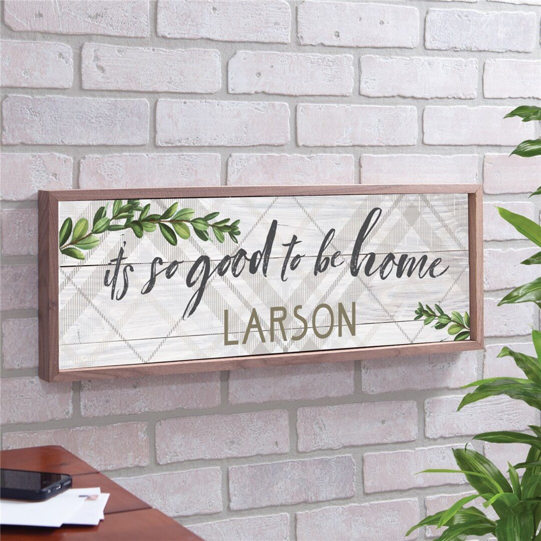 Personalized so Good to Be Home Botanical Wall Decor, Personalized ...